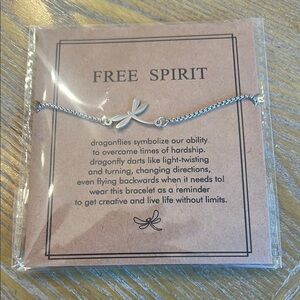 Dragonfly Pull Bracelet Silver NEW
